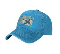MGGAklp Mint Gray Leaves Print Perfect for Sports and Outdoor Activities Adjustable Cap, Adult Unisex