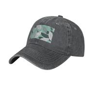MGGAklp Mint Gray Leaves Print Perfect for Sports and Outdoor Activities Adjustable Cap, Adult Unisex
