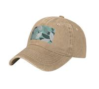 MGGAklp Mint Gray Leaves Print Perfect for Sports and Outdoor Activities Adjustable Cap, Adult Unisex
