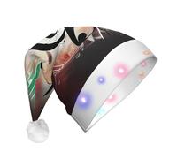 MGGAklp Music Notes Print Led Christmas Hat,Adult Festive Hat,Party Headgear For Xmas Celebration
