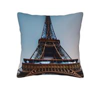 MGGAklp Paris Eiffel Tower Print Decorative Square Throw Pillows For Home Living Room Bedroom Bed Outdoor