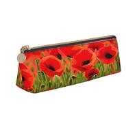 MGGAklp Poppy Flowers Vivid Petals Print Pencil Case with Zipper Office Stationery Organizer and Travel for Women Men