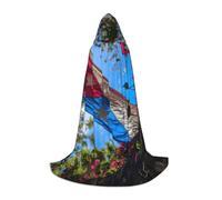 MGGAklp Puerto Rico Flag Print Hooded Cape For Teenagers For Halloween, Cosplay And Themed Parties