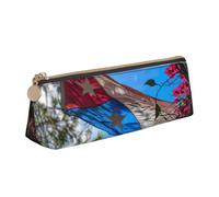 MGGAklp Puerto Rico Flag Print Pencil Case with Zipper Office Stationery Organizer and Travel for Women Men
