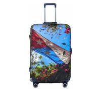 MGGAklp Puerto Rico Flag Print Washable Stretch Suitcase Protector Anti Scratch Travel Suitcase Cover for Adult