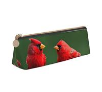 MGGAklp Red Birds Print Pencil Case with Zipper Office Stationery Organizer and Travel for Women Men
