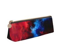MGGAklp Red Blue Galaxy Print Pencil Case with Zipper Office Stationery Organizer and Travel for Women Men