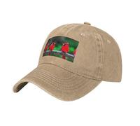 MGGAklp Red Cute Birds Print Perfect for Sports and Outdoor Activities Adjustable Cap, Adult Unisex