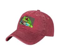 MGGAklp Red Eyes Tree Frogs Print Perfect for Sports and Outdoor Activities Adjustable Cap, Adult Unisex