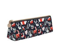 MGGAklp Scandinavian Animals Print Pencil Case with Zipper Office Stationery Organizer and Travel for Women Men