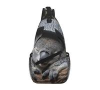 MGGAklp Sleeping Koala Cap Print Fashion Crossbody Backpack Shoulder Bag Chest Bag For Men Women Hiking Travel