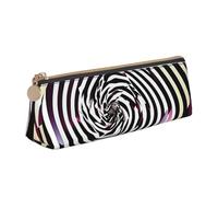 MGGAklp Spiral Optical Illusion GIF Print Pencil Case with Zipper Office Stationery Organizer and Travel for Women Men