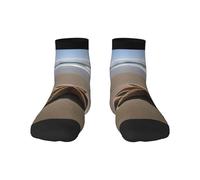 MGGAklp Starfish Seashell Sandy Beach Print Unisex Socks Lightweight Novelty Low Socks For Christmas Breathable Funky Gift