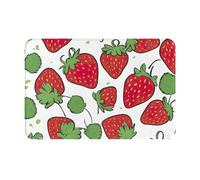 MGGAklp Strawberry Pattern Print Doormat Home Floor Mat Non Slip And Water Absorption For Outdoor Indoor Decor