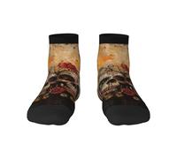 MGGAklp Sugar Skulls Butterfly Print Unisex Socks Lightweight Novelty Low Socks For Christmas Breathable Funky Gift