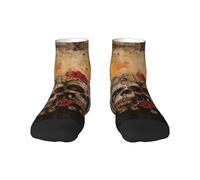 MGGAklp Sugar Skulls Butterfly Print Unisex Socks Lightweight Novelty Low Socks For Christmas Breathable Funky Gift