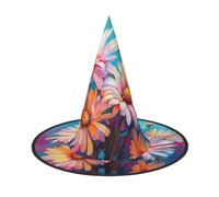 MGGAklp Summer Floral Daisies Flower Print Party Hat Halloween Carnival Witches Hats For Themed Parties Holiday Decor