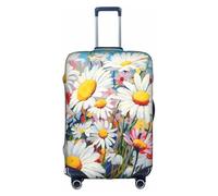 MGGAklp Summer Floral Daisies Flower Print Washable Stretch Suitcase Protector Anti Scratch Travel Suitcase Cover for Adult