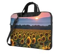 MGGAklp Sunflower Sun Print Laptop Shoulder Bag Zipper Waterproof With Adjustable Shoulder Strap