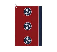MGGAklp Tennessee State Flag Print Golf Towel With Clip Absorbent Water Quick Dry Microfiber Golf Accessory