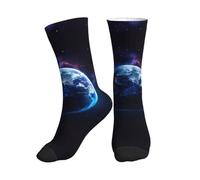 MGGAklp Universe Planet Print Women Men Comfortable Breathable Mid Tube Sports Socks For Sports And Daily Wear
