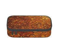 MGGAklp Wine Cork Print Pencil Case with Double Zipper, Portable Pencil Pouch for School Office Supplies
