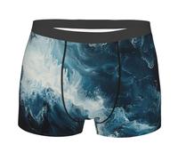 MGGAklp Within The Tides Print Men'S Boxer Briefs Breathable Soft Active Stretch Underwear Black