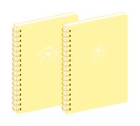 MGGAO 2 Pack Spiral Notebook, A4 Aesthetic Notebooks for Women, College Ruled Notebook, 160 Pages, Office School Supplies Gifts