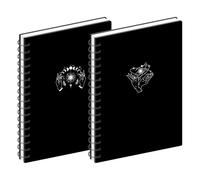 MGGAO 2 Pack Spiral Notebook, B5 Aesthetic Notebooks for Women, College Ruled Notebook, 160 Pages, Office School Supplies Gifts