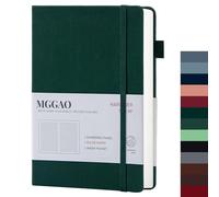 MGGAO A5 Ruled Journal 100 GMS Lined Thick Paper with 188 Numbered Pages Premium Leather Hardcover Notebook for Personal Writing Study Office Travel Recording (Striped Green,Ruled)