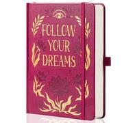 MGGAO Bullet Dotted Notebook for Women Men, 190 Numbered Pages Journal, A5 Butterfly Floral Journals for Writing, Aesthetic Notebooks, Work School Note Taking, 14.7 x 21.4 cm