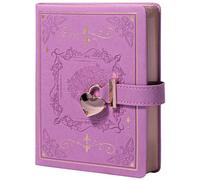 MGGAO Diary with Lock for Writing, PU Hardcover Leather Locked Journal, B6 Personal Organizer Journal for Women Girls, 288 Pages 100gsm Ruled Paper