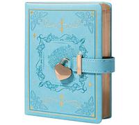 MGGAO Diary with Lock for Writing, PU Hardcover Leather Locked Journal, B6 Personal Organizer Journal for Women Girls, 288 Pages 100gsm Ruled Paper