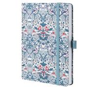 MGGAO Lined Journal Notebook, A5 Fabric Journal for Women Men, Aesthetic Journals for Writing, College Ruled Notebook with 192 Numbered Pages, 100 GSM Thick Paper, 2 Ribbons