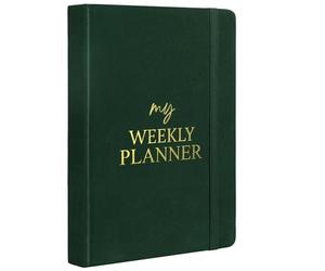 MGGAO Undated Weekly and Monthly Planner, Exquisite Daily Organizer Notebook with Inner Pocket, to Hit Your Goals, Lasts 1 Year, A5 Size