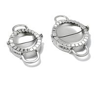 MGGi Stainless Steel Dumpling Maker, Dumpling Mold Wraper Dough Cutter, Pie Gyoza Empanada Press Mold,Ravioli Dumpling Mould Pastry Tools, 1 Set,Small+Big