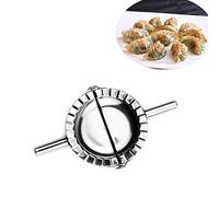 MGGi Stainless Steel Ravioli Mold Pierogi Dumpling Maker,Small Size 3"Goya Empanada Press Mold,Ravioli Mould Crimper,Wraper Dough Cutter, for Kid's Pie Ravioli Chinese Dumpling Pastry,With long handle