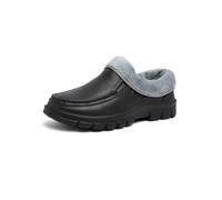MGGMOKAY Men's Chef Clogs Waterproof Garden Clogs Fleece Lined Slip On Comfortable Work Shoes for Indoor Outdoor,Black,10