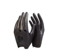 MGGMOKAY Women's Leather Driving Gloves Touchscreen Unlined Motorcycle Riding Gloves,Brown,XL