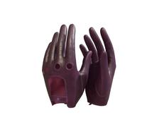 MGGMOKAY Women's Leather Driving Gloves Touchscreen Unlined Motorcycle Riding Gloves,Burgundy,M