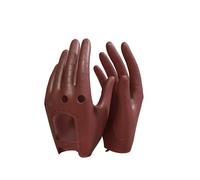 MGGMOKAY Women's Leather Driving Gloves Touchscreen Unlined Motorcycle Riding Gloves,Cognac,S