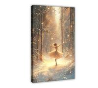 MGHDGD Ballerina Art,The Nutcracker Dancer Canvas Poster Bedroom Decor Landscape Office Room Decor Gift 16x24inch(40x60cm)