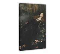 MGHDGD Dark Ophelia Drowning Painting Canvas Poster Wall Art Decor Print Picture Paintings for Living Room Bedroom Decoration 12x18inch(30x45cm)