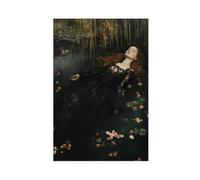 MGHDGD Dark Ophelia Drowning Painting Canvas Poster Wall Art Decor Print Picture Paintings for Living Room Bedroom Decoration 24x36inch(60x90cm)