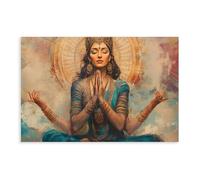 MGHDGD Divine Goddess Meditation,Sacred Feminine Energy Canvas Poster Bedroom Decor Landscape Office Room Decor Gift 16x24inch(40x60cm)