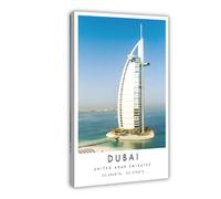 MGHDGD Dubai Travel, Dubai Poster Canvas Poster Wall Art Decor Print Picture Paintings for Living Room Bedroom Decoration 16x24inch(40x60cm)