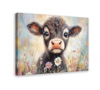 MGHDGD Highland Cow Baby Painting Poster Canvas Poster Bedroom Decor Landscape Office Room Decor Gift 20x30inch(50x75cm)