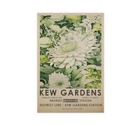 MGHDGD Kew Gardens,green Floral, Vintage Green Botanical Canvas Poster Bedroom Decor Landscape Office Room Decor Gift 20x30inch(50x75cm)