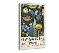 MGHDGD Kew Gardens, Vintage Botanical Poster (4) Canvas Poster Wall Art Decor Print Picture Paintings for Living Room Bedroom Decoration 16x24inch(40x60cm)