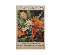 MGHDGD Kew Gardens, Vintage Tropical Botanical Art Canvas Poster Wall Art Decor Print Picture Paintings for Living Room Bedroom Decoration 16x24inch(40x60cm)